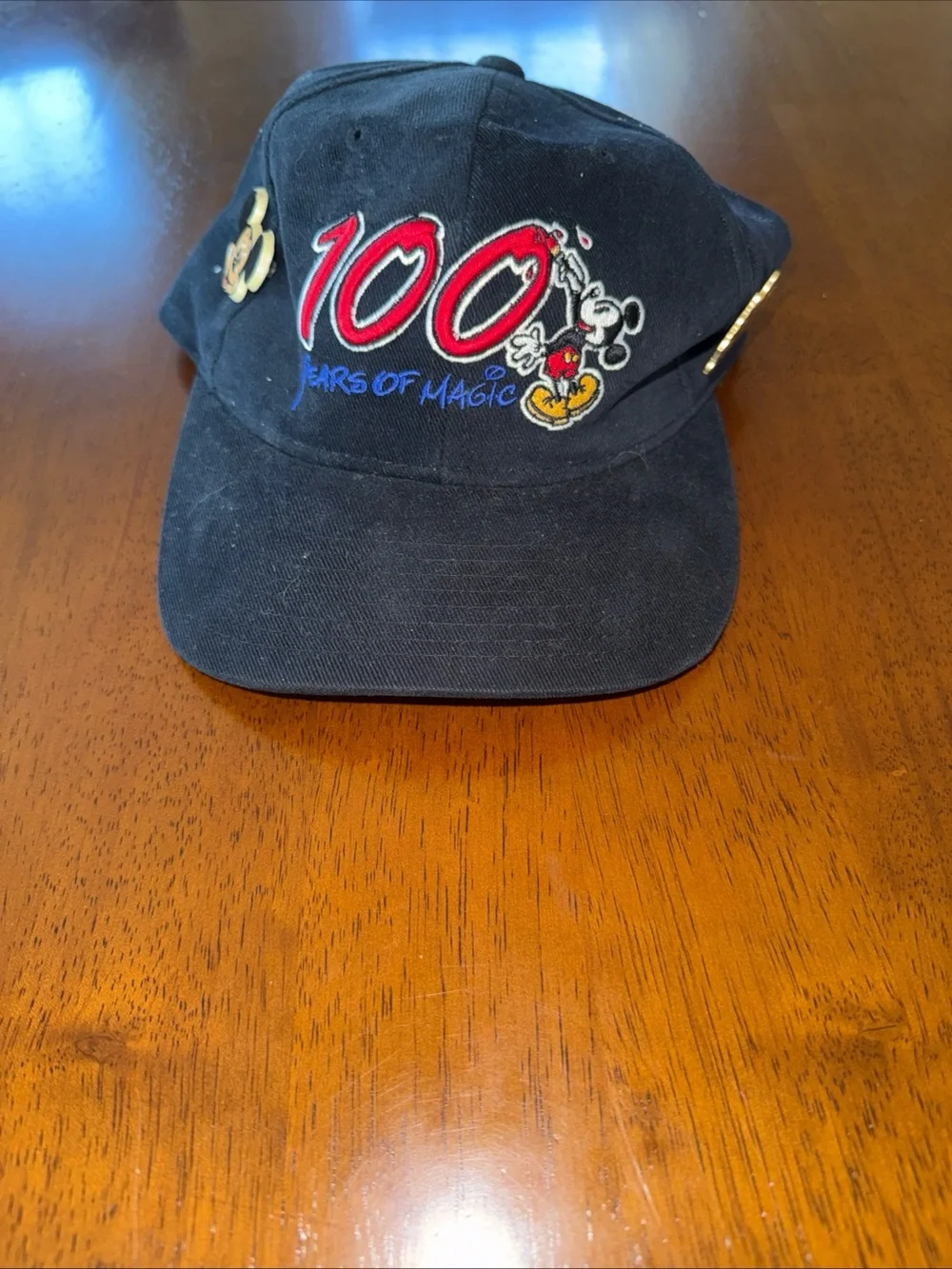 Walt Disney 100 Years Of Magic Cap Hat Mickey w 2 pins